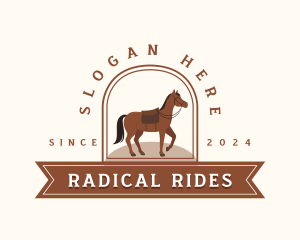 Riding Stallion Horse logo design