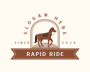 Riding Stallion Horse logo design