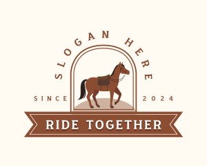 Riding Stallion Horse logo design