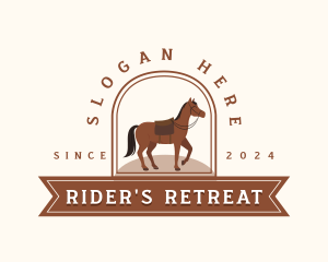 Riding Stallion Horse logo design