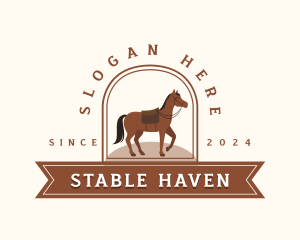 Riding Stallion Horse logo design