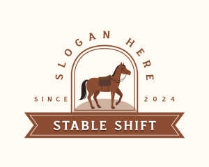 Riding Stallion Horse logo design