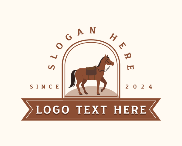 Riding Stallion Horse logo