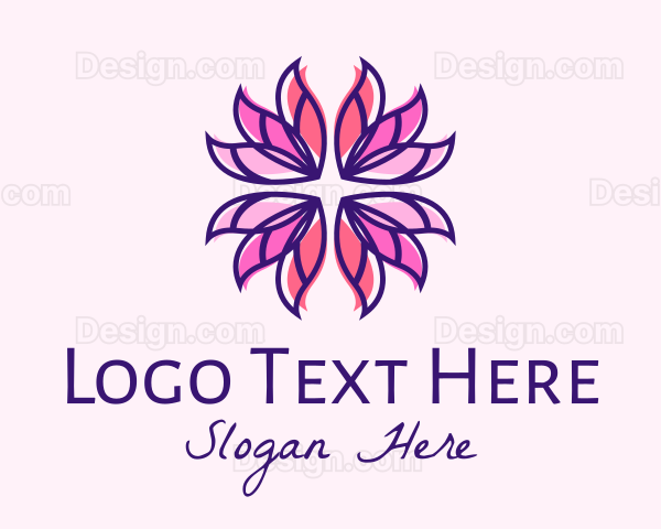 Floral Stained Glass Logo