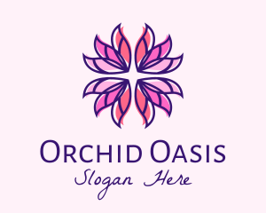 Floral Stained Glass  logo design