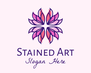 Floral Stained Glass  logo design