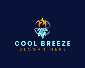 Fire Ice HVAC logo design