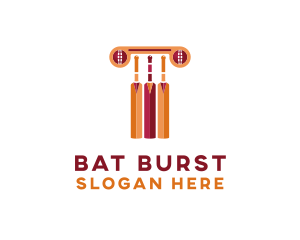 Cricket Bat Sport logo