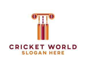 Cricket Bat Sport logo
