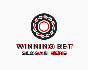 Casino Chip Gamble logo design