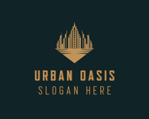 Skyscraper Building Tower logo design