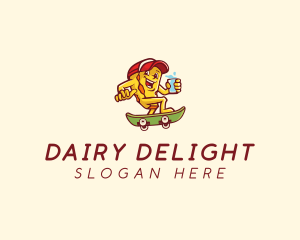 Cheese Dairy Skater logo design