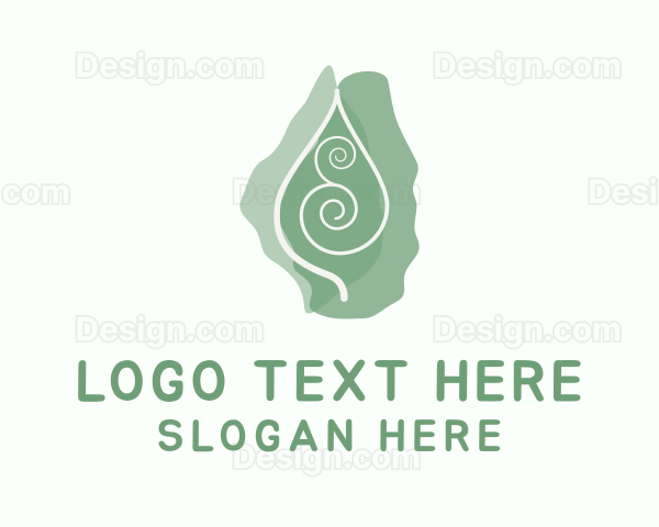 Natural Spiral Leaf Logo