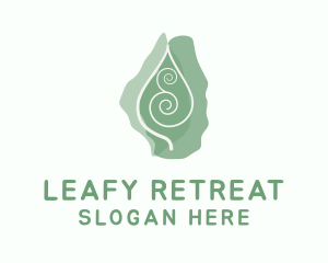 Natural Spiral Leaf logo design