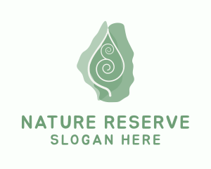 Natural Spiral Leaf logo design