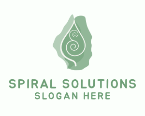 Natural Spiral Leaf logo design