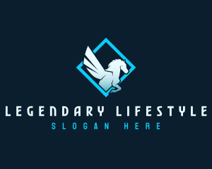 Horse Pegasus Wings logo