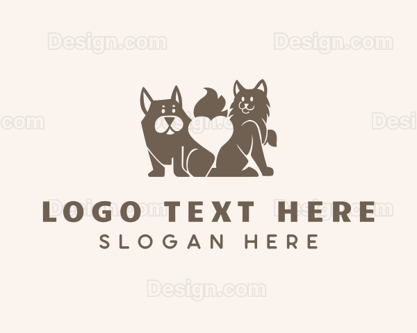 Dog & Cat Pet Heart Logo