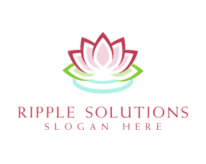 Lotus Water Ripple logo design