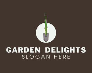 Organic Shovel Grass logo design