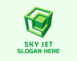 Green 3D Cube Logo