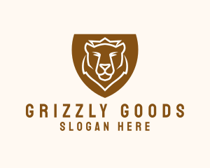 Grizzly Bear Shield logo design