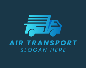 Blue Delivery Van  logo design