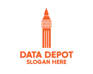 Data Server Building logo design