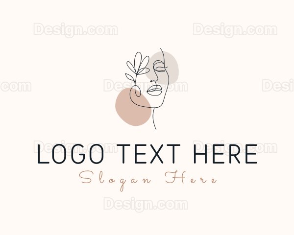 Floral Woman Skin Care Logo