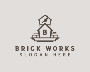 House Brick Construction logo design