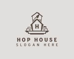 House Brick Construction logo design