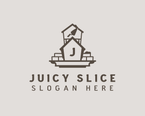 House Brick Construction logo design