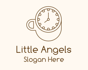 Brown Clock Coffee Logo