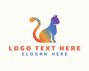 Gradient Rainbow Cat logo