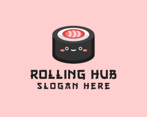 Sushi Roll Snack  logo design