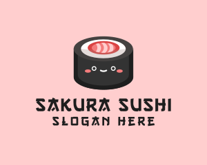 Sushi Roll Snack  logo design