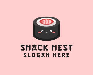 Sushi Roll Snack  logo design