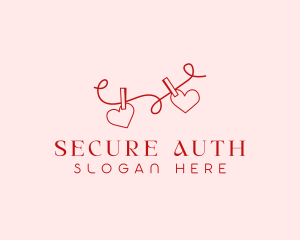 Heart String Valentine logo design