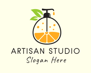 Natural Orange Lotion logo design