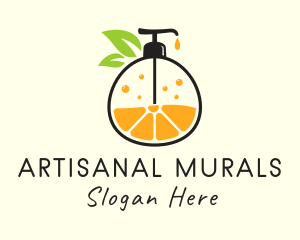 Natural Orange Lotion logo design