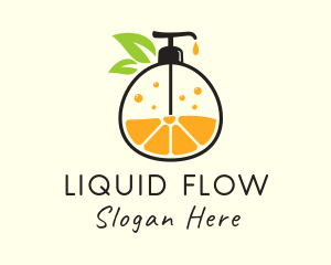 Natural Orange Lotion logo design