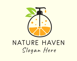 Natural Orange Lotion logo design