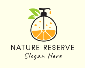 Natural Orange Lotion logo design