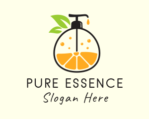 Natural Orange Lotion logo design