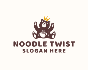 Bear Crown Noodle logo design