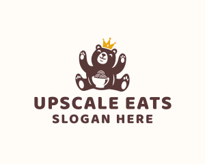 Bear Crown Noodle logo design