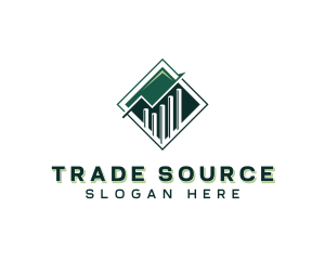 Statistics Trading Financing logo design