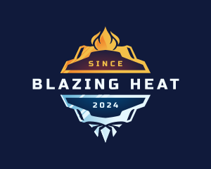 Fire Ice Temperature logo design