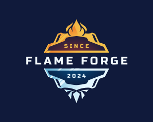 Fire Ice Temperature logo design