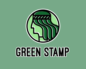 Organic Green Lady logo design